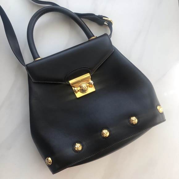 Salvatore Ferragamo Handbags - Salvatore Ferragamo | Vintage Black Icon Motif Bag